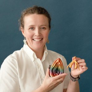 Kate teaching with anatomical models